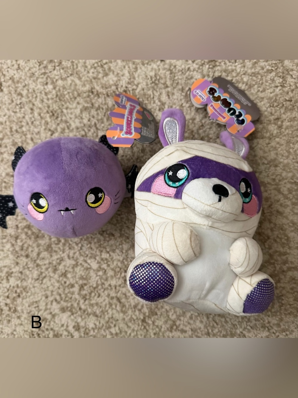 Claire's Purple Mummy Plush & Bat Squishy Set